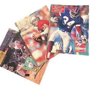 Beckett Football Card MAGAZINE-set of 3- Thurman Thomas, Joe Montana, Jerry Rice